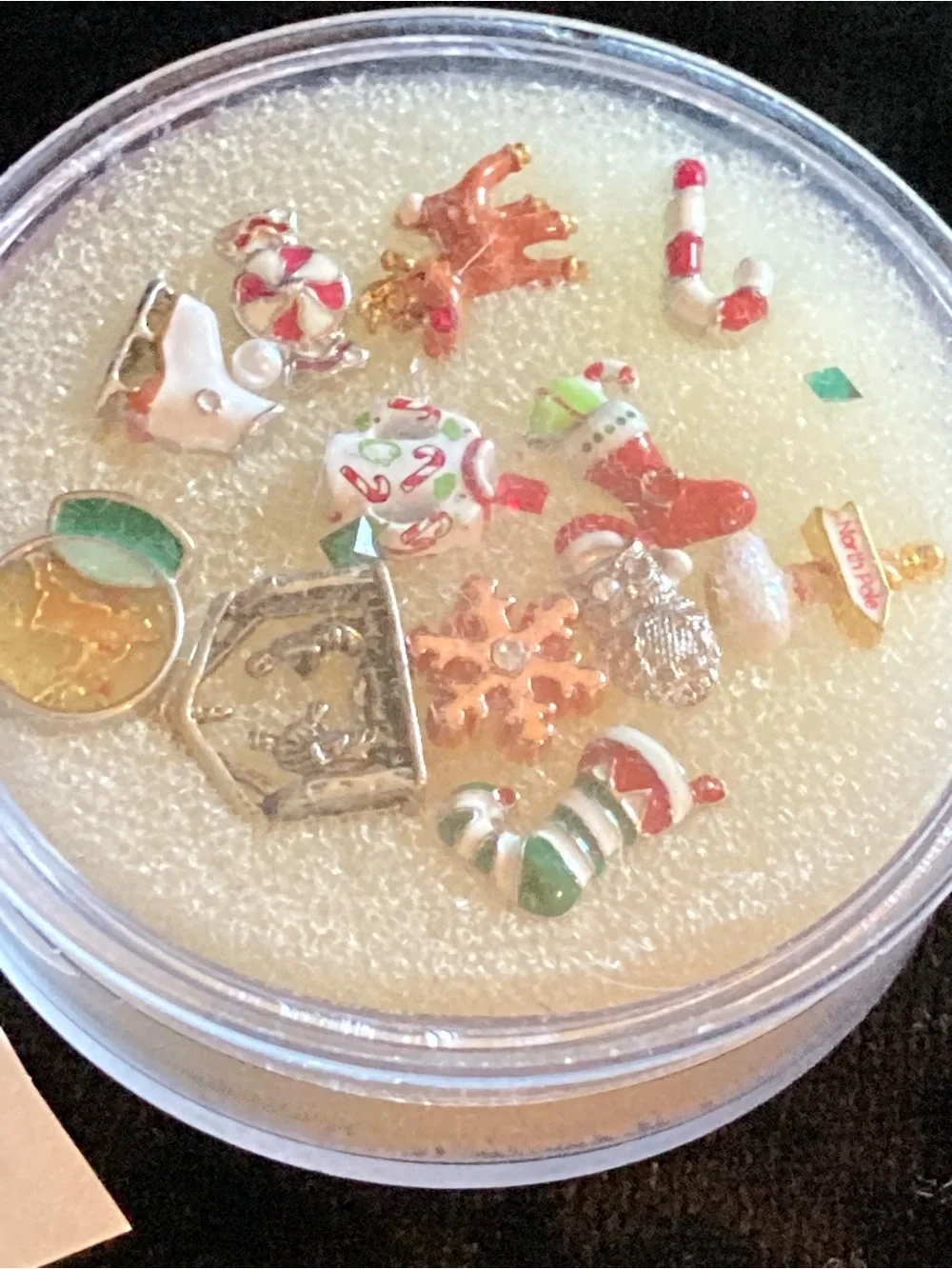 Origami Owl Red Green White Christmas Floating Charm Lot